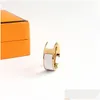 Bant Halkaları Tasarımcı Klasik Takı 8mm Bayan Yüzük Titanyum Çelik Alaşım Altın Kaplama El Sanatları Moda Aksesuarları Asla Alerji Dr Dhoy5