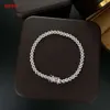 Sterling Sier Moissanite Tennis Armband för Woman Girl Fine Jewelry Iced Out Chain Small Diamond Armelets Valentine's Day Gifts