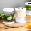 Storage Bottles Pickle Juice Separator Jar Leak-proof Container With Airtight Lids&Forks Multi-purpose For Olive Jalapenos