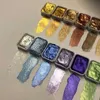 Nagelgel Chinesisches traditionelles Gemälde Gold und Silberpulver Festverpackung DIY NAGE DROBE BLOUE BLUMKARTE Q240507