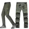Jeans pour hommes Zipper Pocket Mens Pantalon de pêche léger 5xl Pantalon de randonnée à séchage rapide pour hommes Elastic.