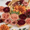 Decoratieve bloemen combinatie kunstmatige zijden pioenroos roze hydrangea nep stam diy bruiloft bruids boeketten tafel feest decoratie