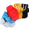 Dog Apparel Autumn And Winter Small Medium Large Size Hoodies With Zipper Pockets Solid Color Clothes Cat Sweaters