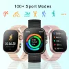 Smart Watch Men Women LED LIGTRIENTES 100+ Modos de deportes Tracker de fitness Temperatura corporal 2.01 RTK8763 Velocidad cardíaca Bluetooth Call Monitoreo de salud Smartwatch