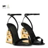 Nuovo top designer Keira Leather D e tacchi a forma di G Women Sandals Scarpe barocche per feste in carbonio a pianta d'oro Lady sexy gladiatore sandalias eu35-43 198 d51 11