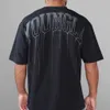 T-shirt maschile di Youngla Maglietta in cotone in cotone a manica corta palestra Sports Fitness T-shirt 240 tessuto