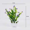 Decorative Flowers Wreaths Artificial Potted Simulation Fake Pink Yellow Red Orange Plants Flower Ornament Bonsai for Home Garden Table Room Decor
