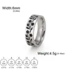 Anéis de casamento Skyrim Skyrim Stainless Stone Anel Gravado anel para homens homens 6mm de largura anéis de dedos casuais jóias do presente de casamento para amante