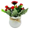 Flores decorativas modernas flores artificiais elegantes em vasos para decoração de escritório em casa