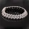 Nuovo Arrivo Personalizzato Oro Bling Diamond Mens Cuban Link Bracciale ghiacciato Cuccio Cubic Curb Catene del polso Gioielli G4975419