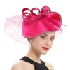 Şapkalar Yeni Kadınlar Derby Şapkaları Peçe Head Band Çay Partisi Şapka Rhinestones Lady Fascinator Fotoğraf Tarihi Kentucky Derby Church Hats