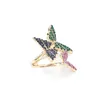 Avec des pierres latérales 1pc papillon coréen anneau coloré de mode femme bijoux bijoux ajusté filles bandes de mariage cadeau femelle cadeau