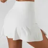 Saias saias esportivas com mini treino seguro tênis badminton for women shorts de fitness shorts alta cintura rápida seca transing skorts y240508