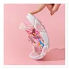 Summer Rainbow Girls Sandals Princess Style Beach Slippers Fashion Breathable White Bottom 240425