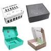 500 stks Aangepast Afdrukken Wit zwart gegolfde Kraft Cardboard Mailer Boxes Gift Paper Box Packaging 240426