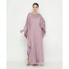 Vêtements ethniques Ramadan Batwing Sleeve One Piece Abaya Muslim Robe de prière Abayas pour femmes Dubaï Kaftan Hijab Robe Jilbab Islam