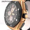 Designer Audemar Pigue Watch Royal Oak Apf Factory Offshore Automático 44mm 18krose 26401.ro.oo.a002.ca.01