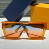 Cyclone Sunglasses Cyclone Z2415W Femmes Masque Masque Lunettes de soleil Cadre d'orange acétate contrasté Blue Gradient Lens UV400 RECTANGULAR MEN VERRES TOP qualité