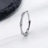 Cluster Rings VENTFILLE 925 Stamp Silver Color Zircon Ring For Women Girl Slub Irregular Office Jewerly Birthday Gift Drop Wholesale