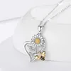 Colliers de pendentif Collier de tournesol Rose Valley pour femmes pendentifs d'abeilles bijoux filles cadeaux yn057