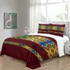 Bedding sets 3PCS Gray Luxury Saba Telet Ethiopian Eritrean Polyester Bedding Sets Single Double Bed Duvet Cover Set and 2pcs Pillow Cover J240507