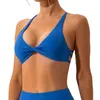 Actief ondergoed Chrleisure Cross Back Sports Bra Dames lopen ondergoed met borstkussen naakt gevoel snel drogen yoga vest dunne riemen bhas d240508