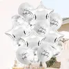 Décoration de fête 14pcs ballons d'anniversaire argentés Set Paper de bébé Crumb Linde Ballon Supplies