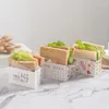 Geschenkomschakeling 10 -st Sandwich Pakbakpapier vaste ontbijt Toast Broodolieproof lade Restaurant Hamburger Dessert Wikkel Party Span