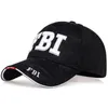 FBI Unisexe Camouflage simple Caps de baseball Spring and Automne Outdoor Ajustement chapeaux décontracté chapeau solaire 240508