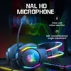 Headsets Onikuma gaming headset bedrade hoofdtelefoonspeler pc PS4 met RGB lichte highdefinition flexibele microfoon hoofdtelefoons geschikt voor Xbox PS5 Compu J240508