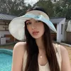 Wide Brim Hats Shell Sunscreen Hat Women's Summer Face Cover Sunshade Show Small Empty Top Waterproof Sun