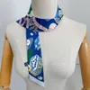Schals 2024 Unterwasser -Weltmarke Design Twill Seidenschal Luxus Frauen Foulard Skinny Bag Neckerchief Stirnband
