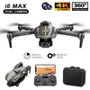 I6 MAX 드론 전문 4K 카메라 WIFI FPV 브러시리스 리프팅 장애물 방지 야간 시력 공중 사진 RC Quadcopter