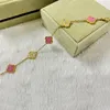Bracciale di trifoglio di foglie classiche di moda per donne Braccialetti Lucky Braccialetti Pendiari Flower Wedding Jewelry