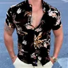 Мужские повседневные рубашки летние цветочные принципы