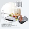 Disposable Dinnerware 50 disposable lunch boxes ready to eat reusable food packaging box with lid Q240507