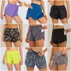 0160 WOMENS YOGA Abitazioni ad alta vita Shorts Escerrare pantaloni corti indossare ragazze che gestiscono pantaloni da ginnastica per adulti elastici foderati di abbigliamento sportivo foderato