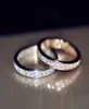 18K Rose Gold Natural Bizuteria Jewelry Ring pour les femmes anillos de mariage bijoux de pierres précieuses blanches 18K Anneau en or blanc joyas Box4343752