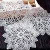 Round Hollow Lace er Plate Bowl Insulation Pad Napkin Embroidery Flower Placemat Mug Dining Coffee Table Cup Mat Home Decor 240430