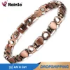 Rainso Copper Bracelets For Women Fashion Magnetic Bangles Viking Sleep Aid Chain Link Health Care Hollow Heart Jewelry 240423