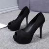 Dress Shoes 2024 Platform voor vrouw Banquet High Heel Pumps Women Fashion Wedding Bridal El Style