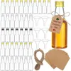 3050100pcs Mini bouteilles d'alcool Ensemble 1,7 oz bouteilles d'esprit en plastique Blacksilver Gold Caps alcools Bouteilles Juice Bottle 240507