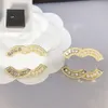 トップセルVogue Women Designer Ear Stud Jewelry Brand Retter Crystal Earrings 925 Silver Mettate