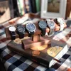 Schmuckbeutel Holz Uhr Display Ständer Armband Halter Organisator Walnuss Regal Rack Juwely Box Requisiten Koffer