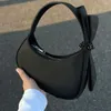 Sacs à bandouliers Balletcore Corean Style Hobo Sac Black Hands Hands Couleur Couleur Fashion Design Bow Crochets Voyage