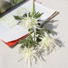 Dekorative Blumen 3 Köpfe Künstliche Pflanzen Simuliertes Seeigel gefälschter Blumendekor für Home Party Office Garten