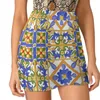 Jupes agrumes de style sicilien motif de décoration d'été jupe féminine esthétique mode court boho bohème arabesque