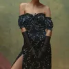Lässige Kleider Designer -Kleid 2024 Sommer Frauenstil Pendler High Split Ohrkante fragmentiertes Blütenkleid Plus Größe Kleider