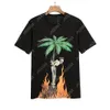 Palm Pa 24SSs Summer Letter Flame Printing Logo T Shirt Freund Geschenk Lose übergroßer Hip Hop Unisex Kurzarm Liebhaber Stil Tees Engel 2020 AYP