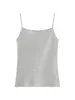 Tanks pour femmes puwd femmes gris gallus tops 2024 mode d'été dames sweet décontracter coton camis bow feme